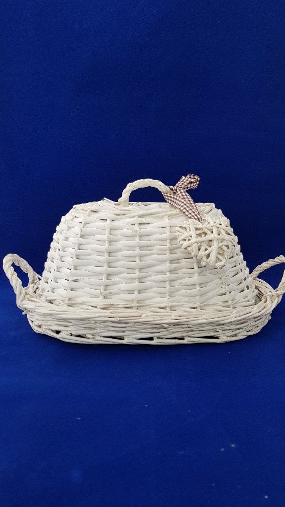 Countryfield brocante dienblad rotan, met deksel. 7B8, Huis en Inrichting, Woonaccessoires | Dienbladen, Tweedehands verkoop, Tweedehands verkoop