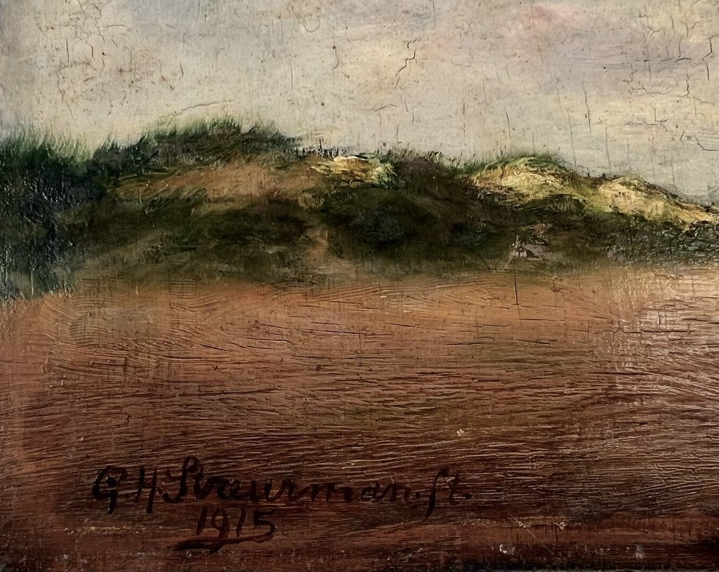 121. Olieverfschilderij, G.H. Streurman, 1915, Ophalen of Verzenden