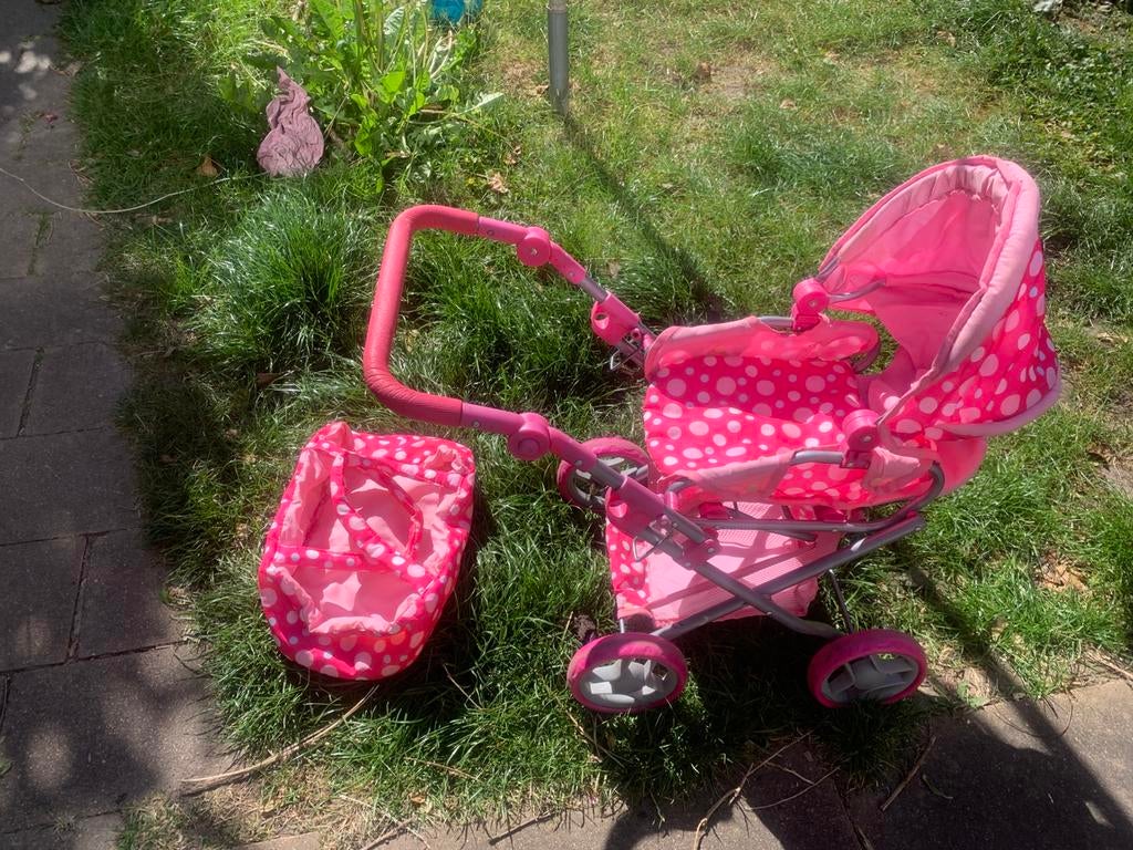 Mooie wandelwagen voor pop, incl draagtas, Ophalen, Zo goed als nieuw
