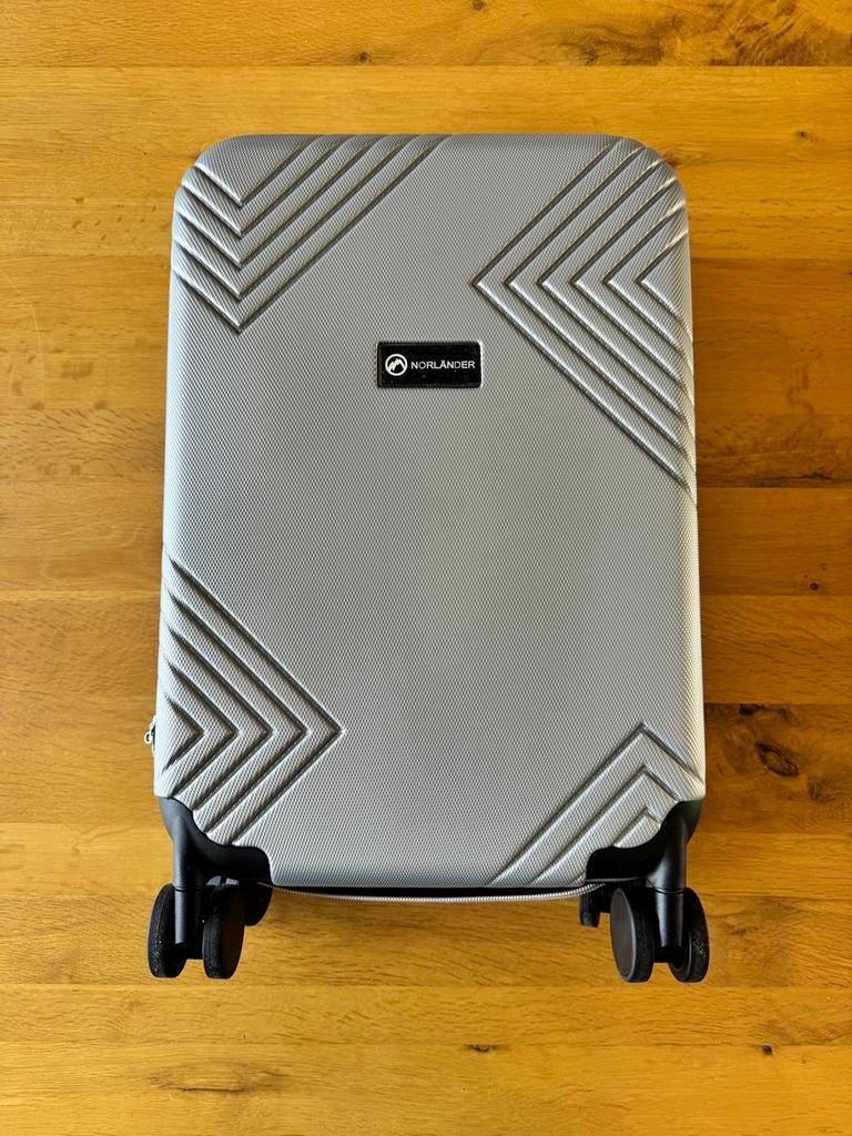 Reiskoffertje handbagage opvouwbaar Nörlander grijs NIEUW, Ophalen, Wieltjes, Nieuw, Minder dan 50 cm