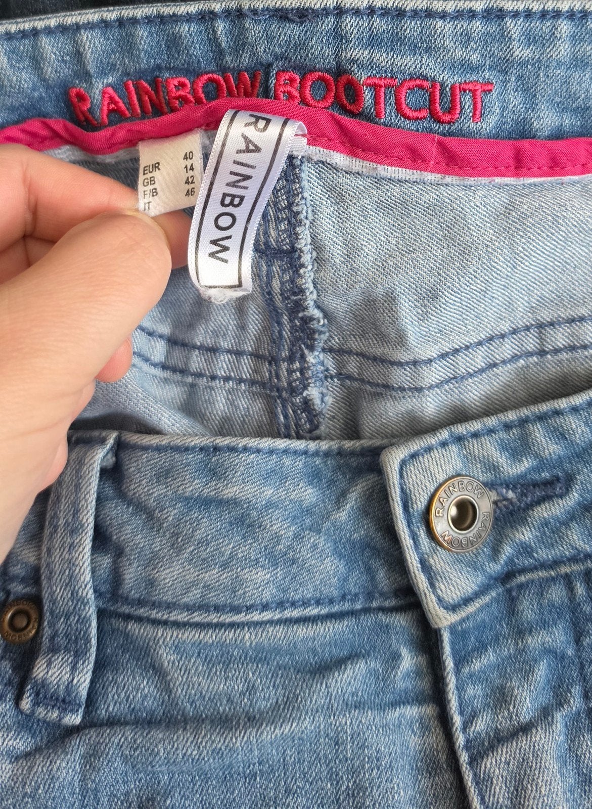 Rainbow (Bonprix) Bootcut jeans - maat 40 N, Kleding | Dames, Rainbow, Blauw, Overige jeansmaten, Ophalen of Verzenden