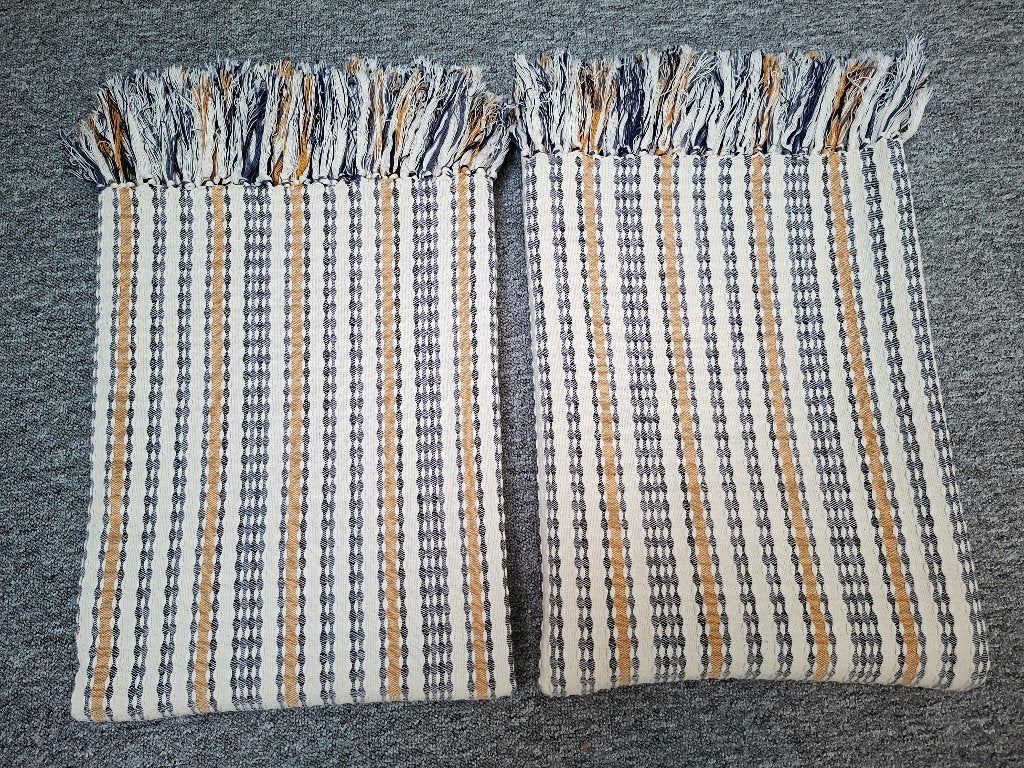 Fris gestreepte plaids ~ 100% katoen ~ 2 stk.voor maar €15,-, Ophalen, Zo goed als nieuw