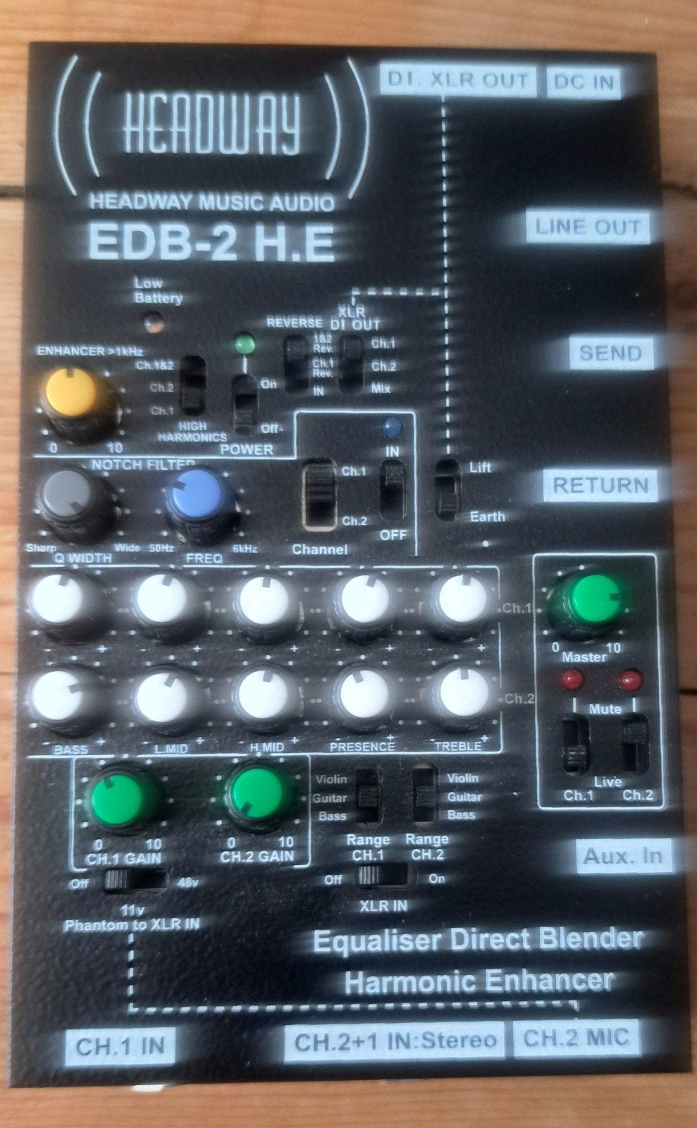 Headway EDB-2 H.E. acoustic preamp /DI /2-chan. – 1 jaar oud, Muziek en Instrumenten, Ophalen of Verzenden, Minder dan 500 watt