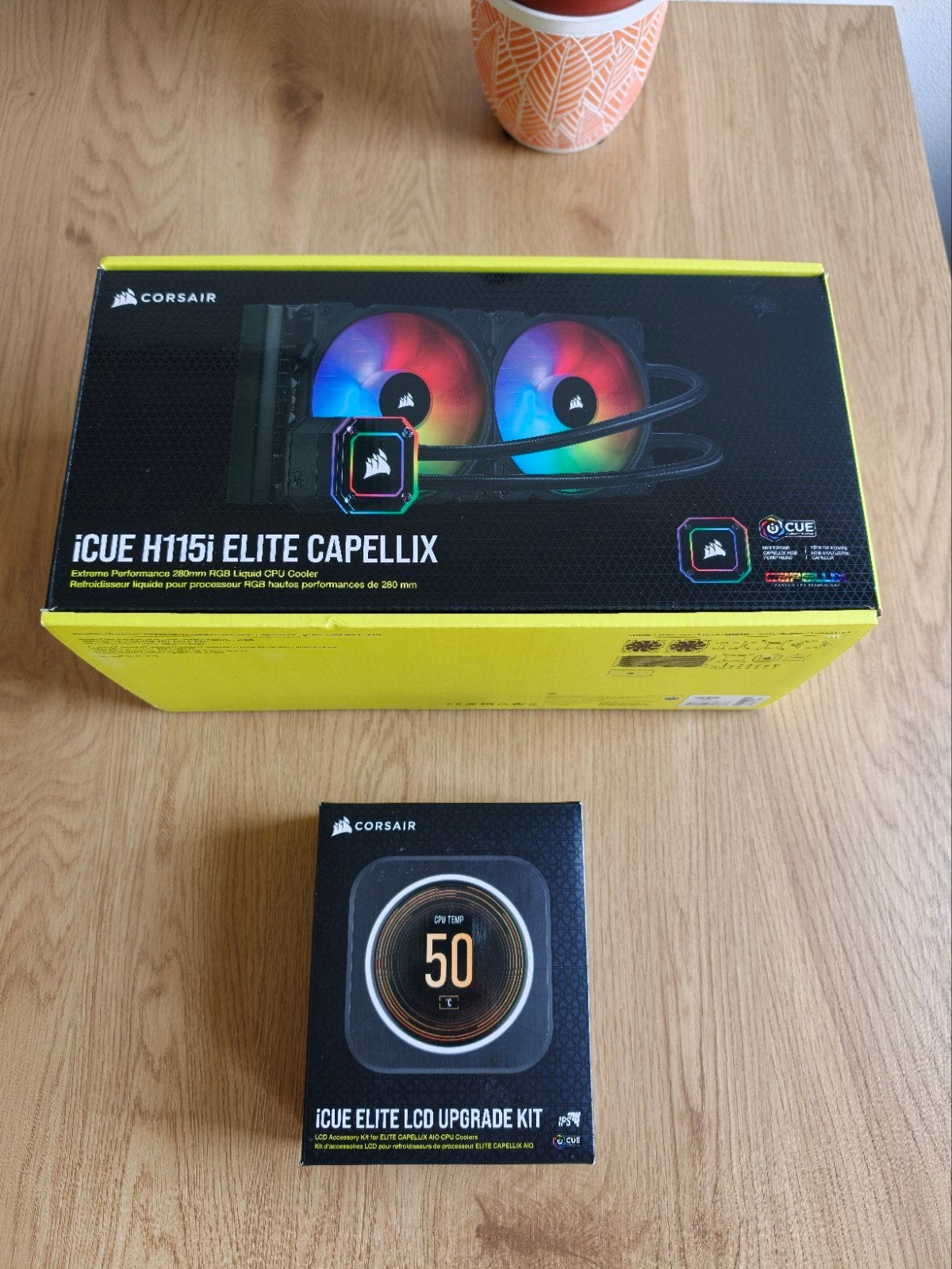 Corsair iCUE H115i ELITE CAPELLIX + LCD Upgrade Kit, Computers en Software, Ophalen of Verzenden, Gebruikt, Waterkoeling
