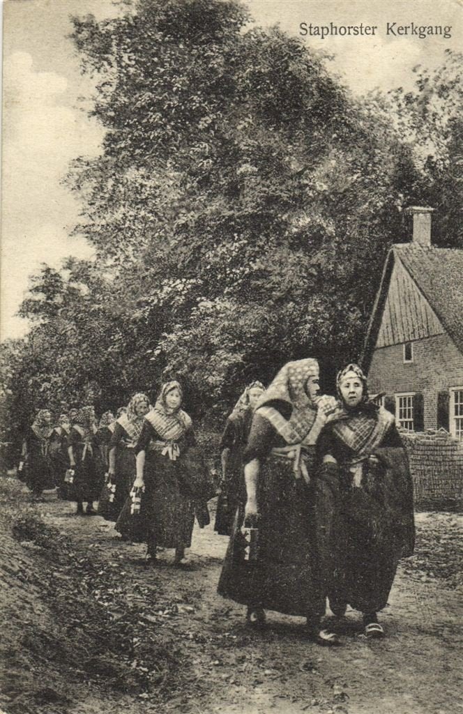 Staphorster Kerkgang - 1927 gelopen, Verzenden, 1920 tot 1940, Gelopen, Overijssel