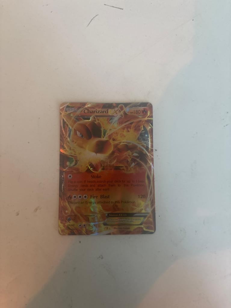 Pokémon Kaart Charizard EX XY29, Ophalen of Verzenden, Zo goed als nieuw, Losse kaart, Foil