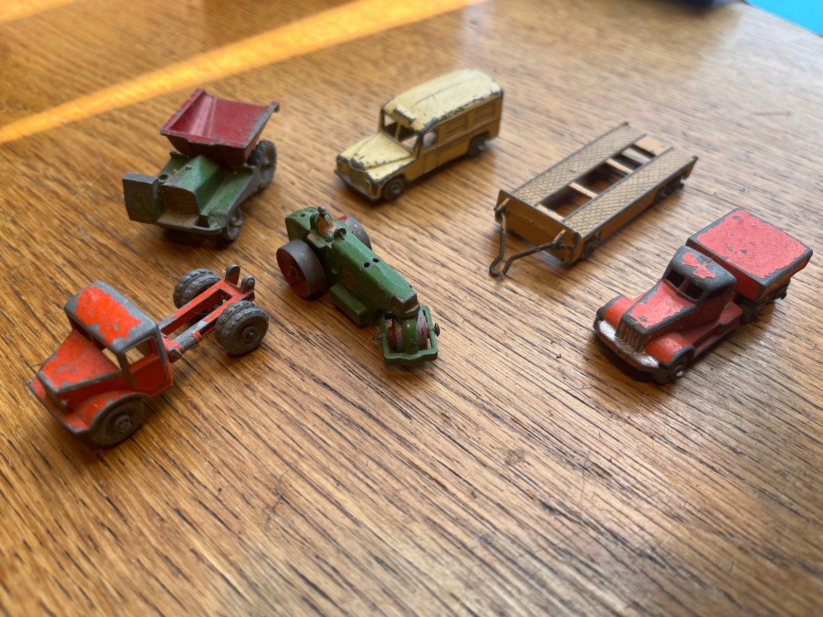 Vintage Dinky Toys en Matchbox miniatuurauto's (6 stuks), Ophalen of Verzenden, Gebruikt