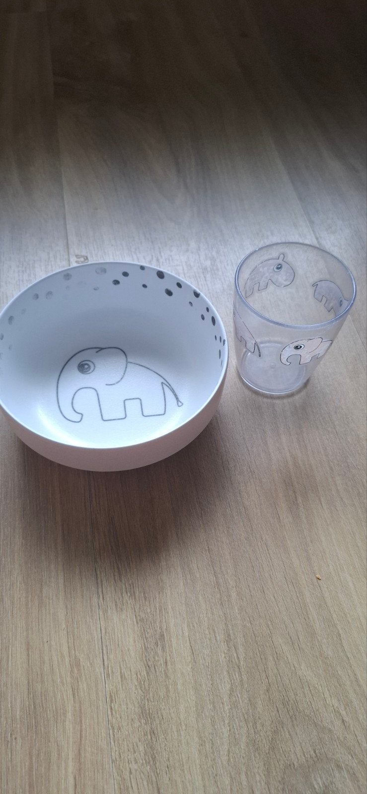 Done by Deer Olifant Kom en Beker Set, Ophalen, Gebruikt