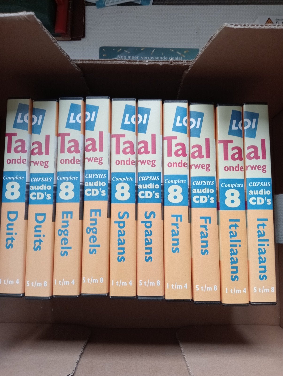 LOI Taal onderweg - Complete cursussen met audio CD's, Ophalen, Zo goed als nieuw, Duits, Engels, Spaans, Frans, Italiaans, Non-fictie