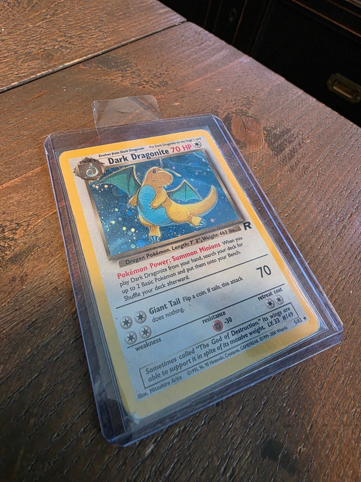 Holo dark dragonite, Ophalen of Verzenden, Gebruikt