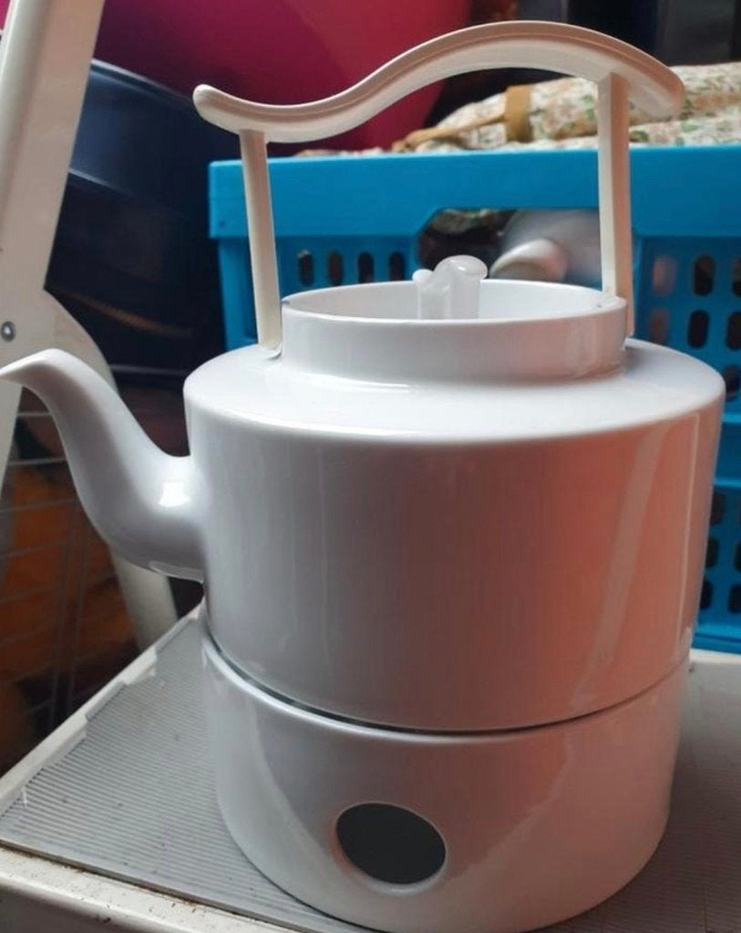 Theepot met warmhouder, Ophalen of Verzenden