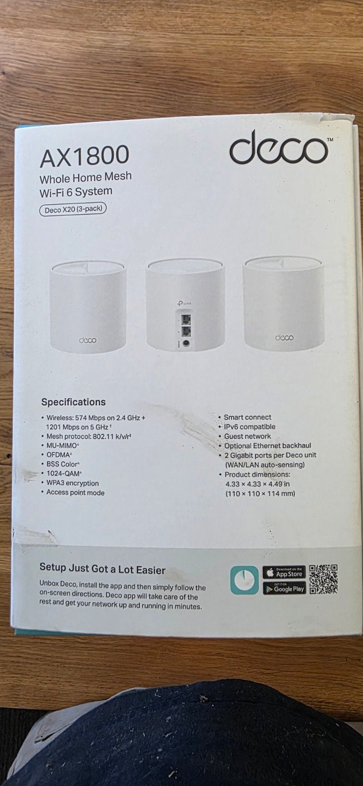 Deco AX1800 Whole Home Mesh Wi-Fi 6 Systeem (3-pack), TP-Link, Info@tp-link.com, Nieuw, Ophalen of Verzenden