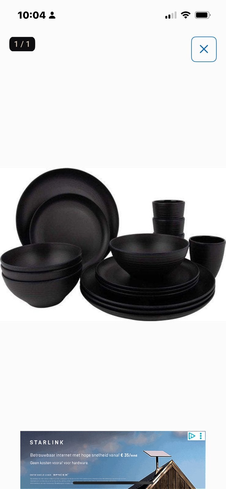 Camping servies zwart, Ophalen, Zo goed als nieuw