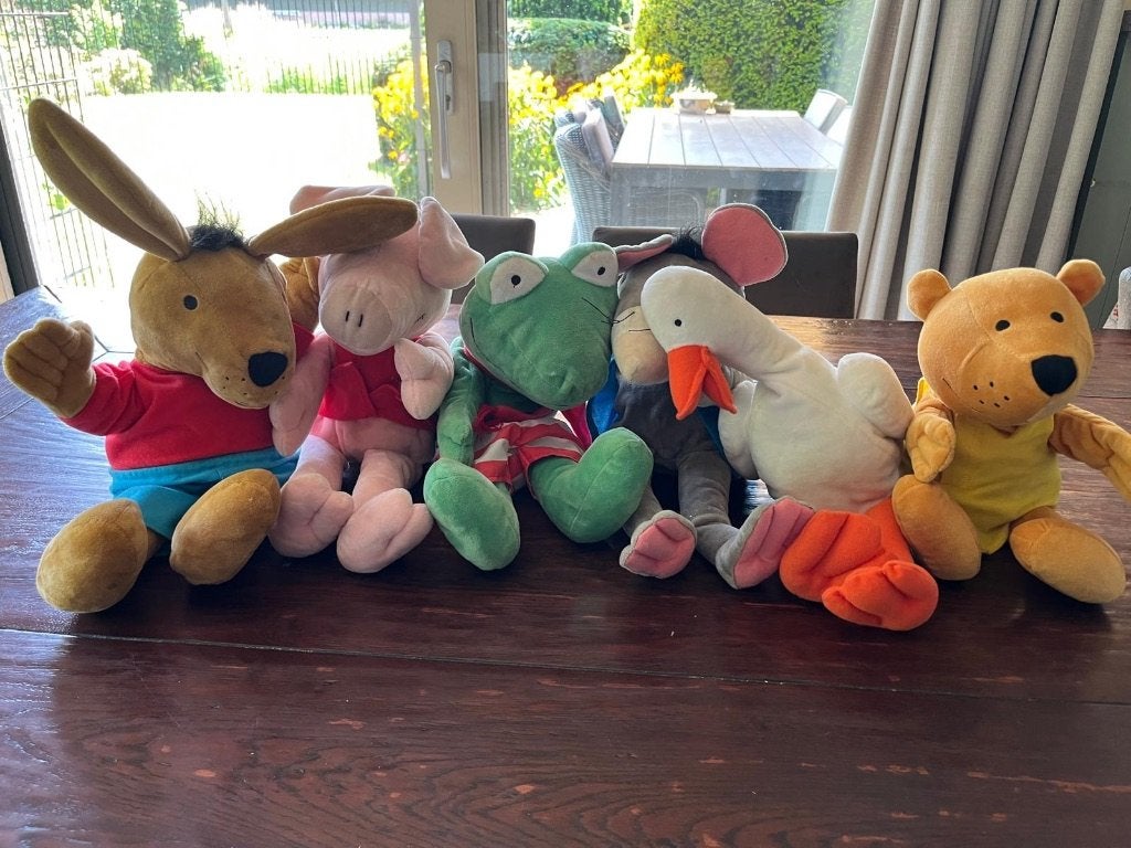 Complete set kikker en zijn vriendjes handpoppen, Kinderen en Baby's, Ophalen, Gebruikt, Jongen of Meisje