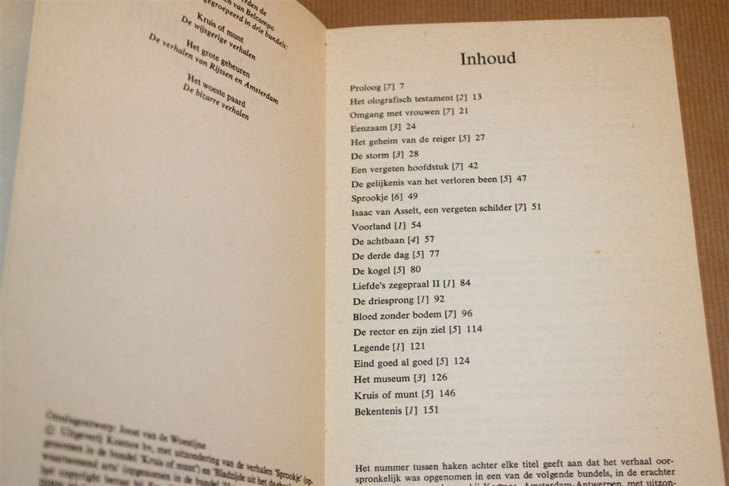 Kruis of Munt — Belcampo — Wijsgerige Verhalen [1975], Boeken, Ophalen of Verzenden, Gelezen
