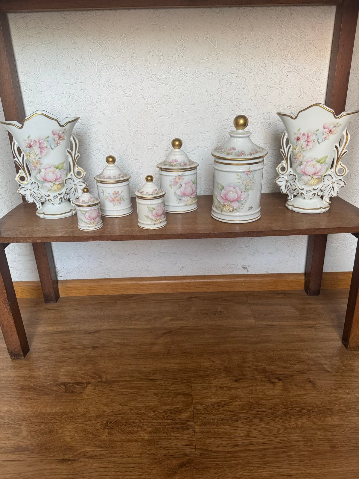 Prachtige vintage porseleinen vazen en potten set, Ophalen