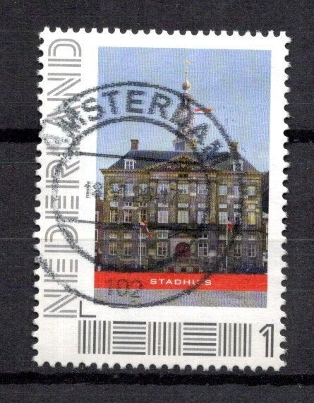 gestempelde zegel. Persoonlijke: Den Bosch, uit vel van 3, Ophalen of Verzenden, Na 1940, Gestempeld