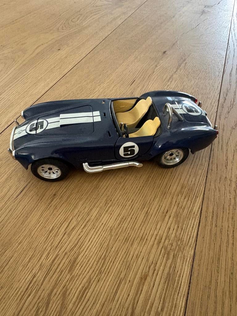 AC Cobra Schaalmodel 1/24 - Blauw met Witte Strepen, Ophalen of Verzenden, Gebruikt, Auto, Overige merken