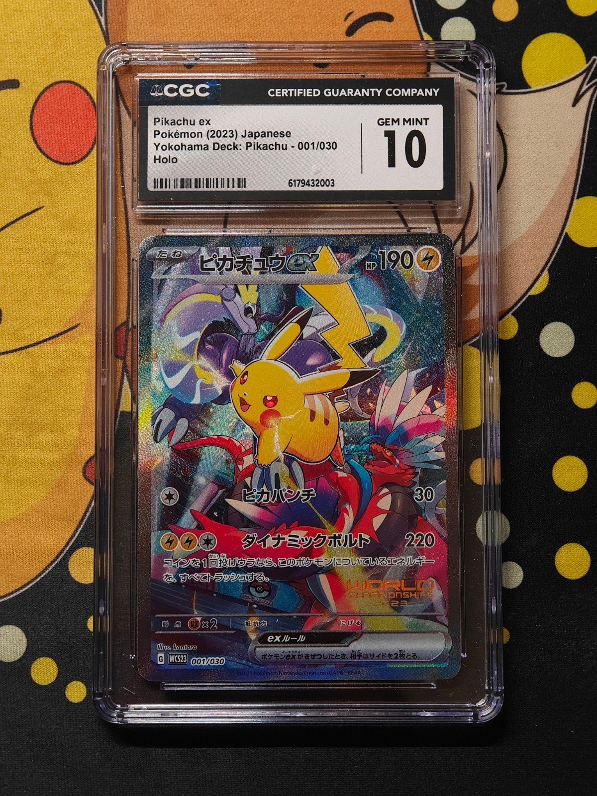 Yokohama deck Pikachu world Championship 2023 001 cgc 10 psa, Ophalen, Zo goed als nieuw