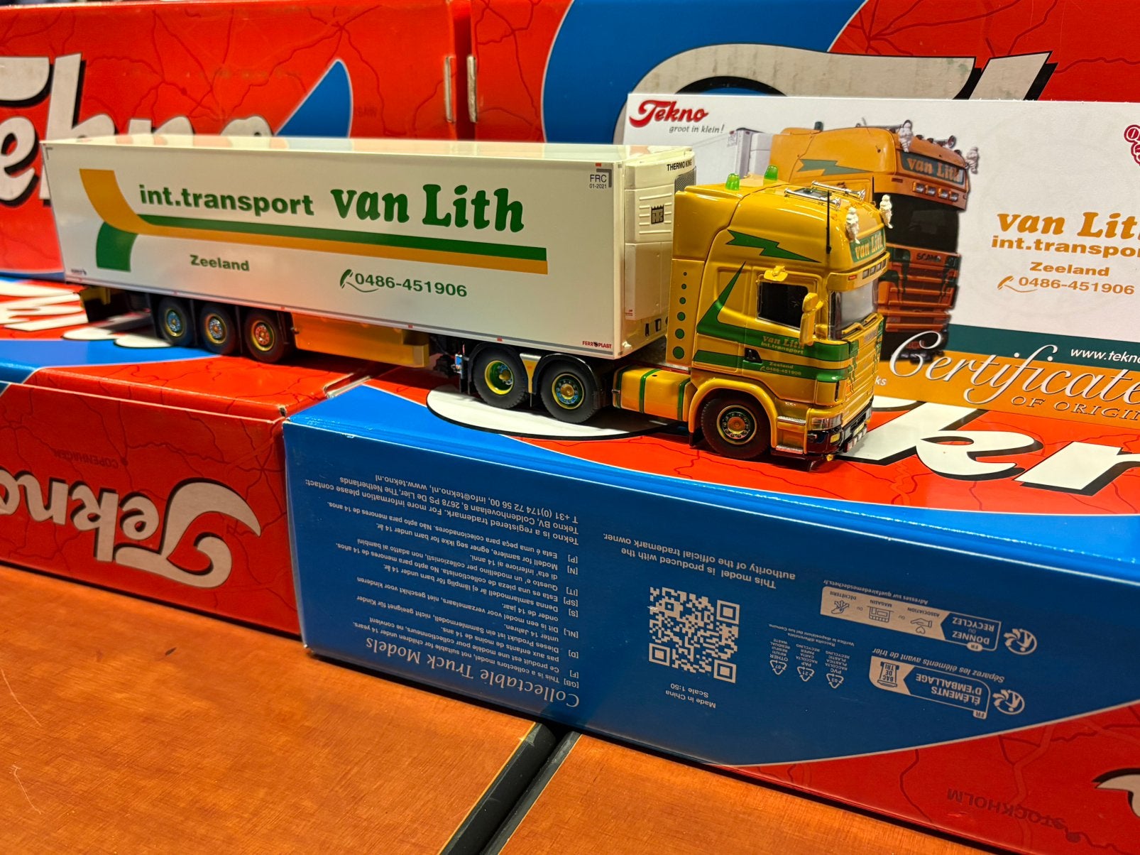 Tekno van Lith, Hobby en Vrije tijd, Modelauto's | 1:50, Ophalen of Verzenden, Zo goed als nieuw, Bus of Vrachtwagen, Tekno