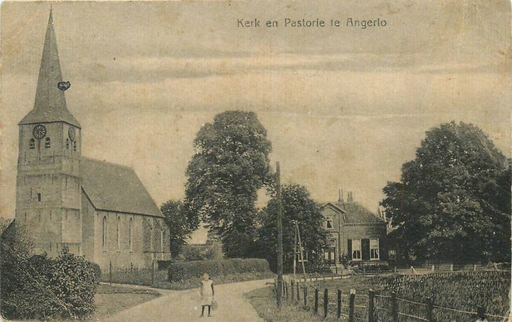 388-573-053 Angerlo Kerk en Pastorie, Verzamelen, Verzenden, Voor 1920, Gelderland