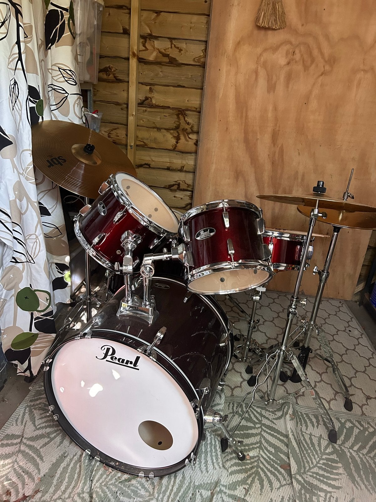 Pearl RS505BC/C747 Roadshow drumstel - Matte Rood, Ophalen, Zo goed als nieuw, Pearl
