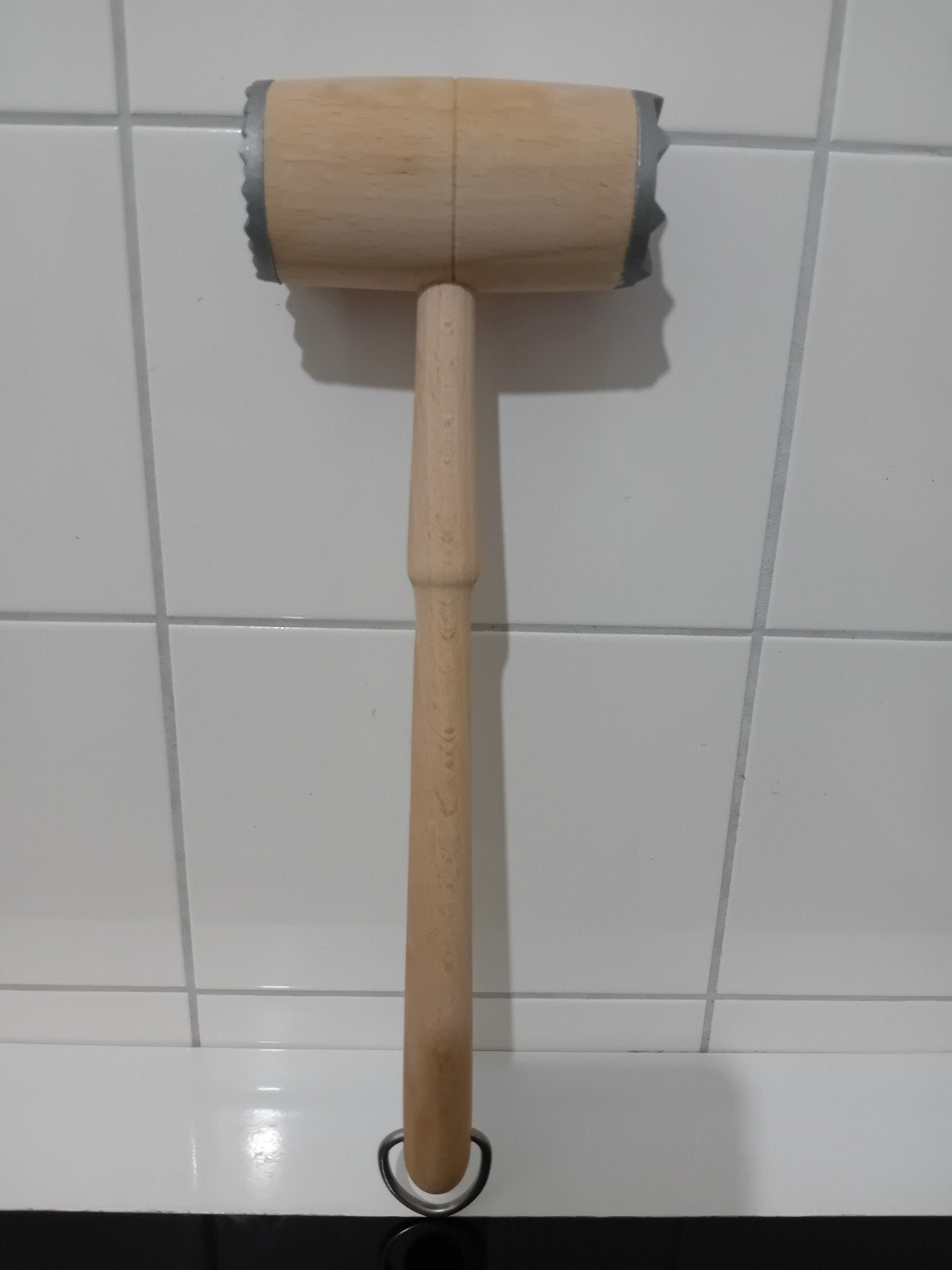 Beukenhout Vleeshamer/ Gehaktklopper stevige en duurzaam., Ophalen, Zo goed als nieuw