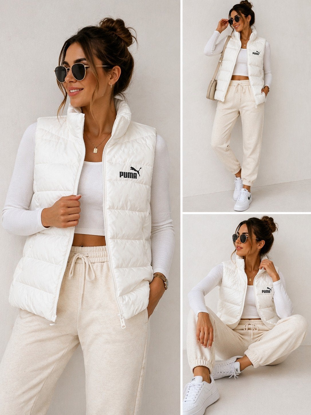 Ecru nieuw Puma vest maat xs, Puma, Wit, Onbekend, Nieuw