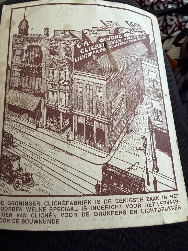 Oude reclame karton barometer groningen, Ophalen of Verzenden