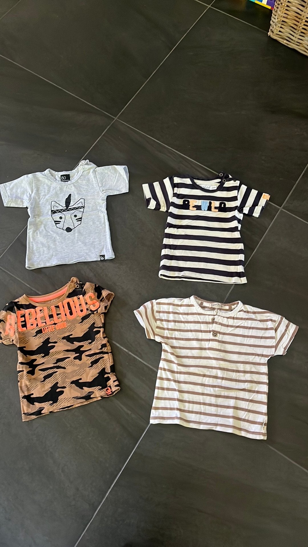 T-shirt maat 80, Ophalen, Nieuw, Jongetje, Shirtje of Longsleeve