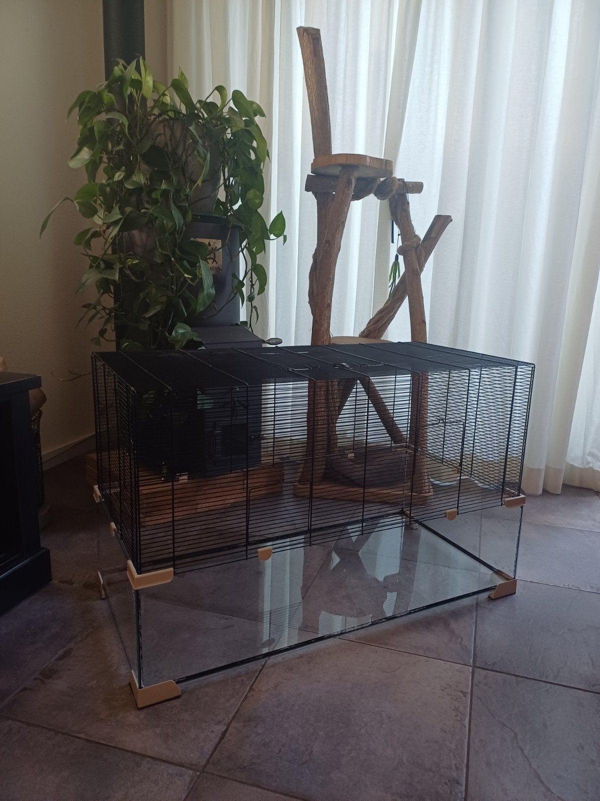 Knaagdierenkooi 98x50x60, Dieren en Toebehoren, Knaagdieren en Konijnen | Hokken en Kooien, Kooi, Gebruikt, 75 tot 110 cm, Ophalen