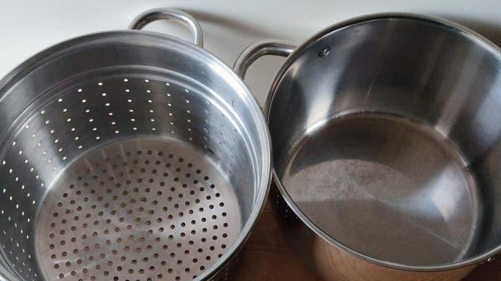 Mooie RVS pan met pasta-inzet, pastapan, stoompan IKEA - 4 L, Ophalen of Verzenden, Zo goed als nieuw, Rvs