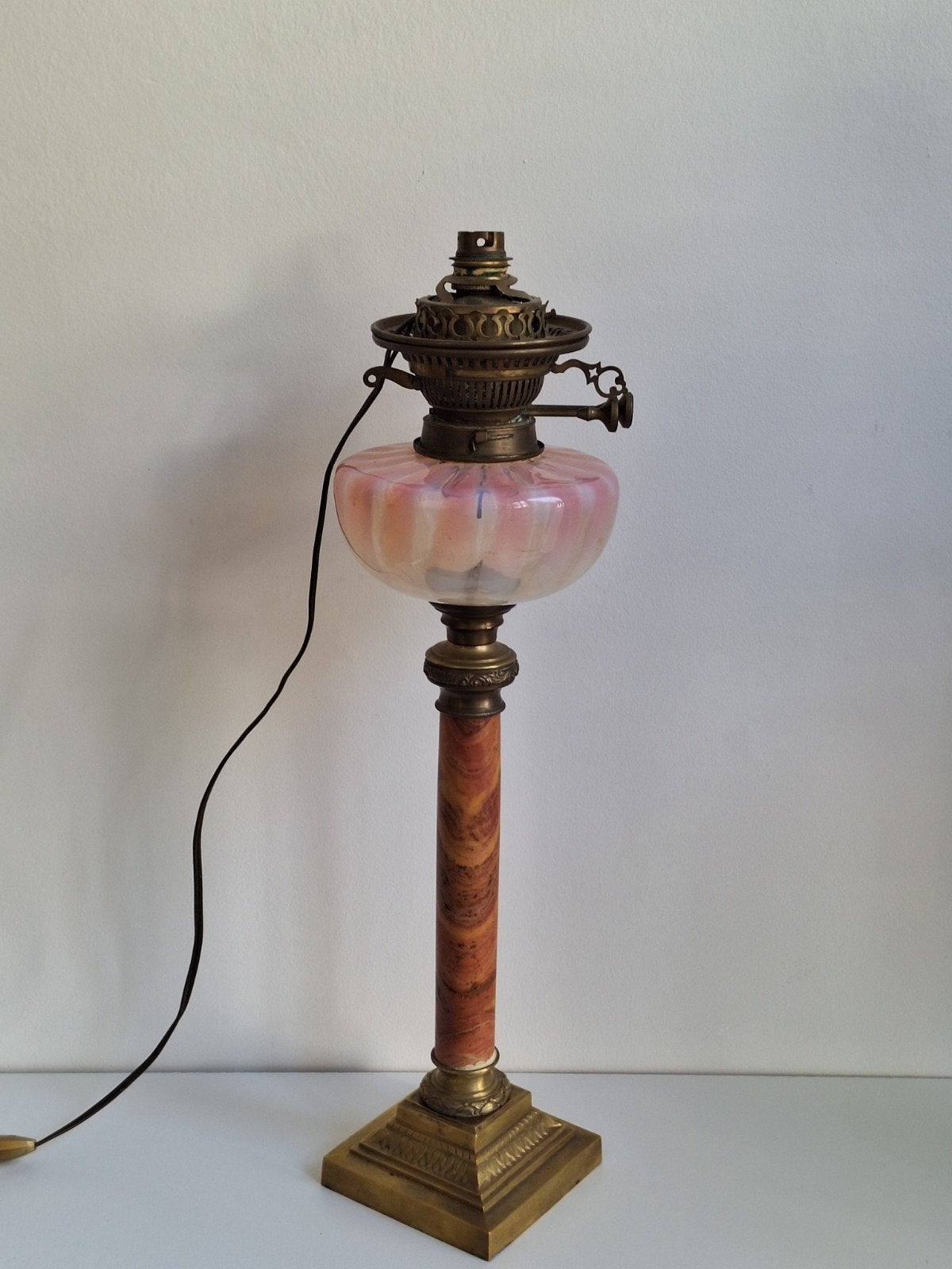 Victoriaanse Olielamp, origineel of elektrisch Antiek, Ophalen