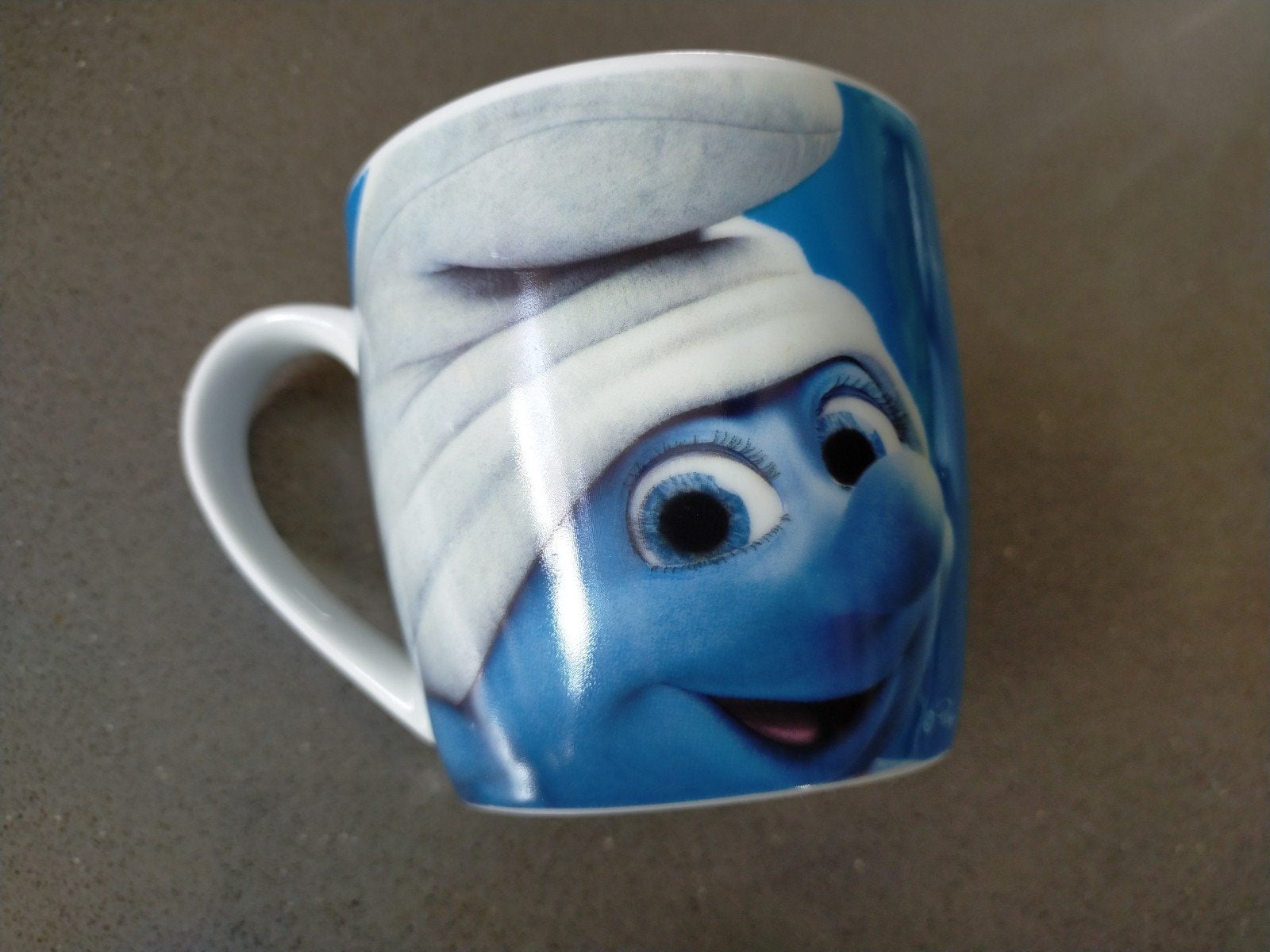 Zgan! Mooie Smurfenbeker van Albert Heijn., Ophalen of Verzenden, Zo goed als nieuw, Klungelsmurf, Gebruiksvoorwerp