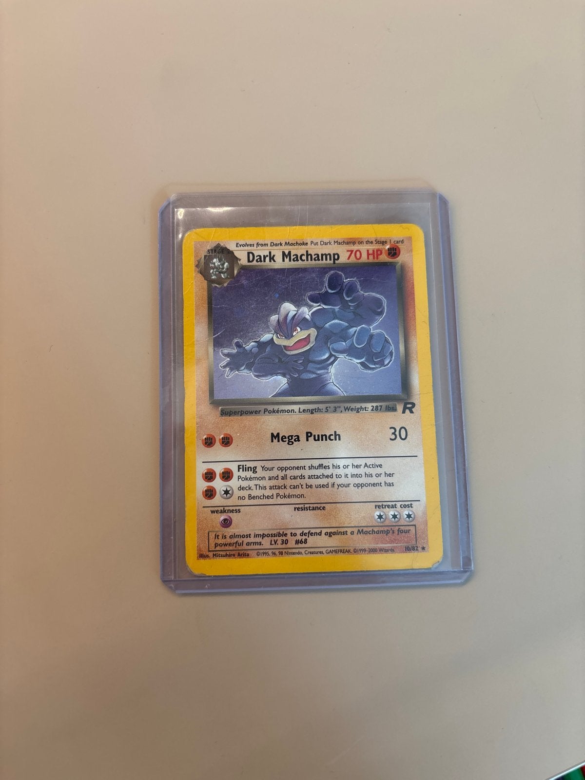 Pokémon Kaart: Dark Machamp 70 HP (WOTC #68), Verzenden, Gebruikt, Losse kaart
