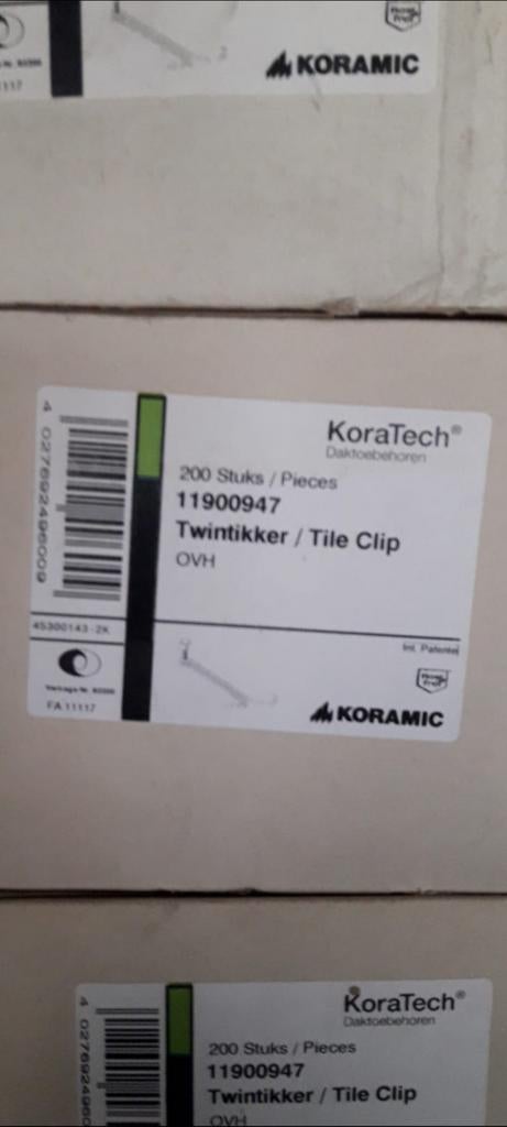 Koramic KoraTech Panhaak ovh- 3 Dozen, Doe-het-zelf en Verbouw, Dakpannen en Dakbedekking, Ophalen of Verzenden, Nieuw, Dakpannen