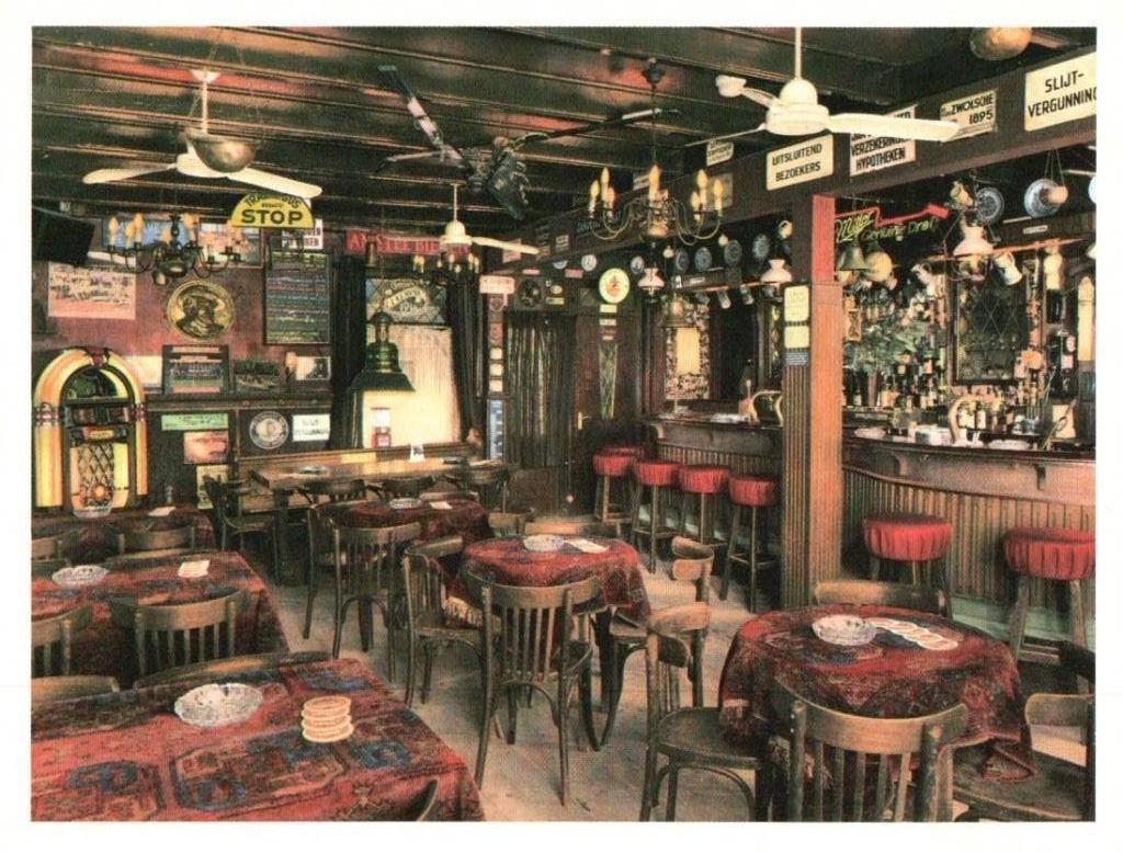 Amsterdam Bar anno 1890 Café. Bartelsman Interieurkaart., Verzenden, 1980 tot heden, Ongelopen, Noord-Holland