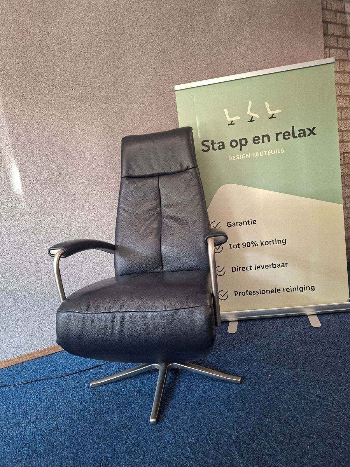 elektrische relax fauteuil Prominent C102 extra luxe ZGAN, Minder dan 75 cm, Hoofdstraat 60 Schijndel, Ophalen of Verzenden, Zo goed als nieuw
