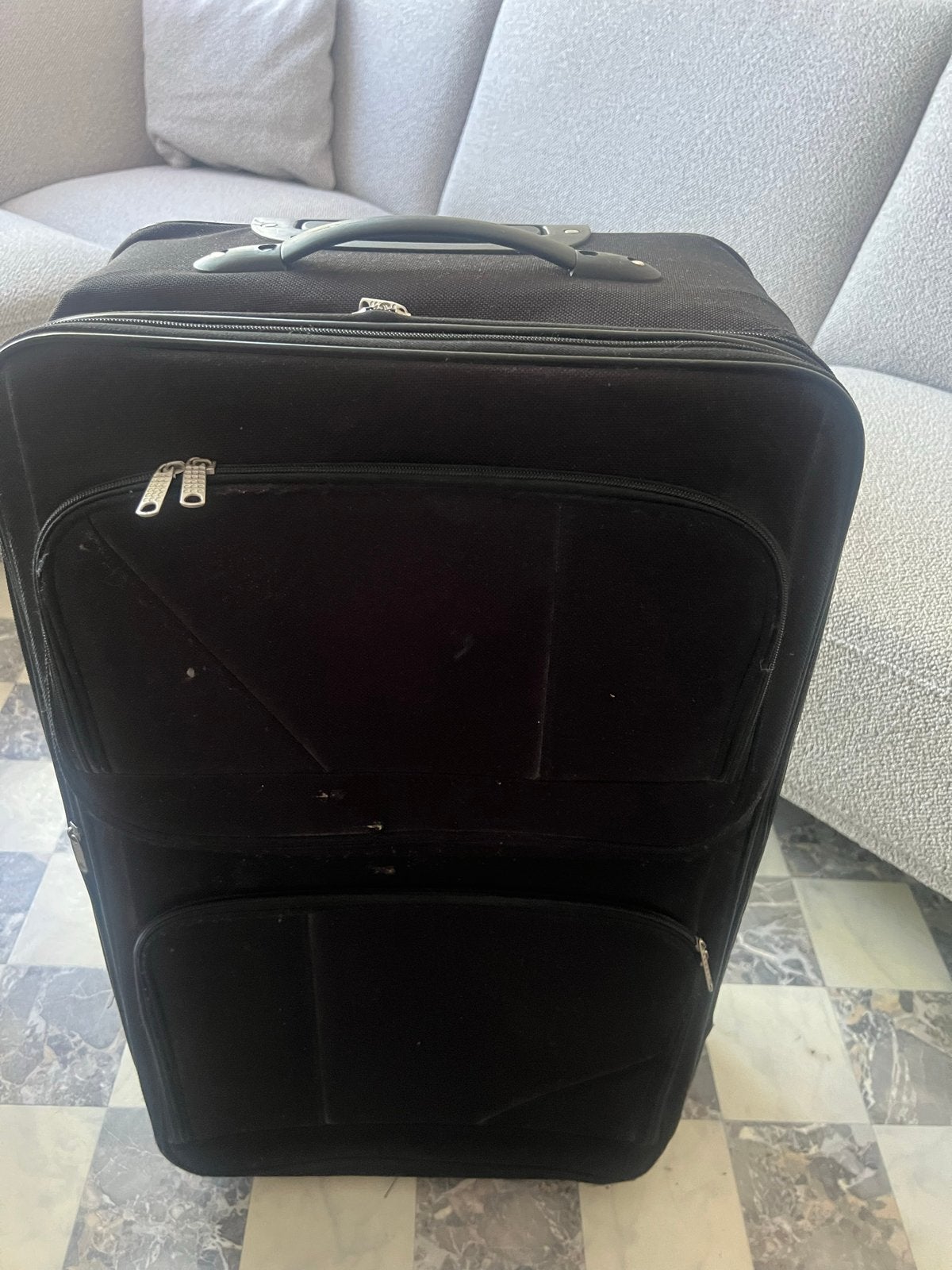 Zwarte 80 DAYS Handbagage Koffer met Wieltjes, 40 tot 60 cm, 30 cm of meer, Gebruikt, Zwart