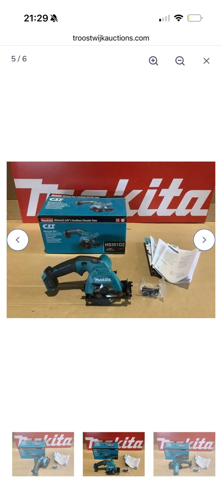 Makita HS301DZ Accu Cirkelzaag - Zo goed als nieuw, Cirkelzaag, Ophalen of Verzenden, Zo goed als nieuw, 30 tot 70 mm