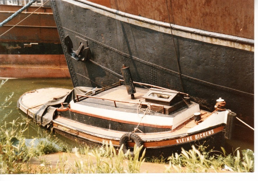 Klein Sleep/duw bootje,- "Kleine Dickens" binnenvaart. 21-07, Verzamelen, Scheepvaart, Ophalen of Verzenden, Zo goed als nieuw