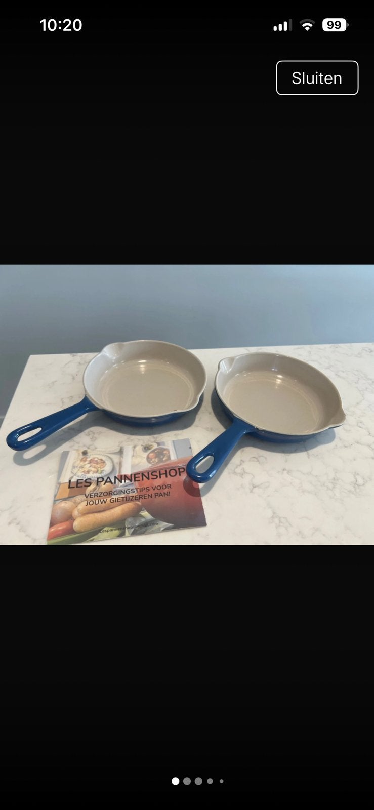 2 x skillet voor Melanie, Le creuset, Gebruikt, Le Creuset, Ophalen of Verzenden