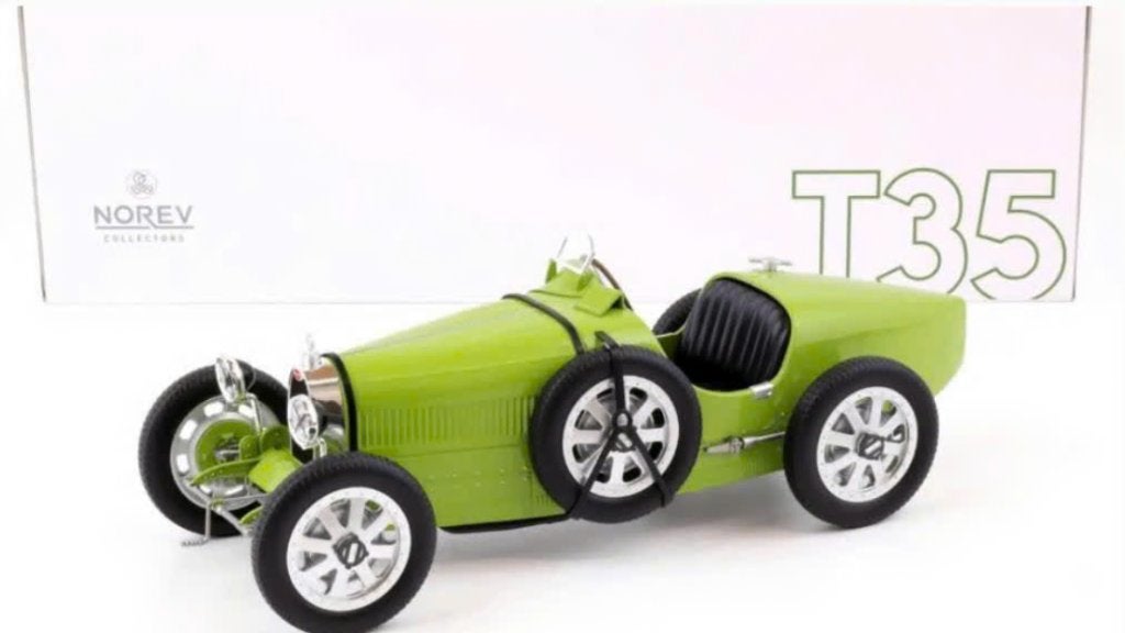 Bugatti T35 1925 groen 1/12 NOREV limited ed. 100 pcs 125704, Hobby en Vrije tijd, Verzenden, Nieuw, 1:9 t/m 1:12, Auto