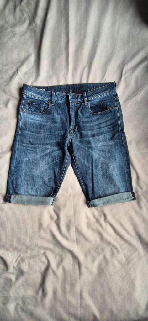 G-Star short spijkerbroek met rits op achterzak - Maat 34, Kleding | Heren, Spijkerbroeken en Jeans, Blauw, Ophalen of Verzenden