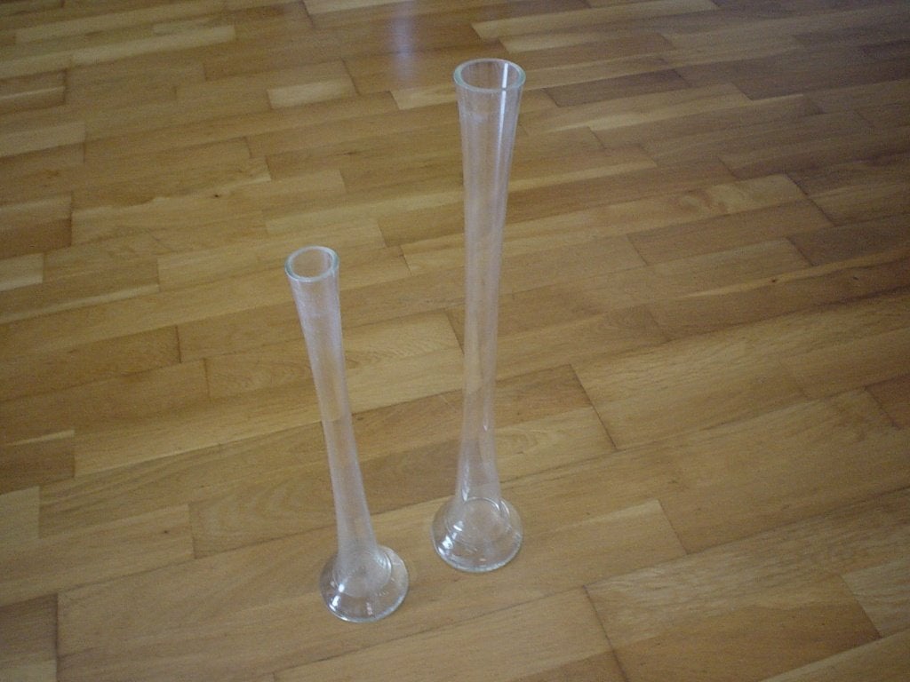 Set ronde glazen vazen antiek, Ophalen of Verzenden, Gebruikt, Glas