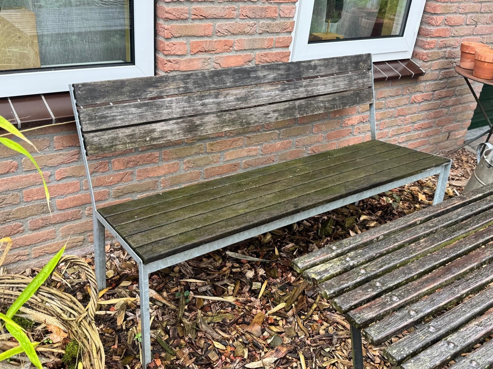 te koop tuinbank 1.48cm, Ophalen, Gebruikt, Hout