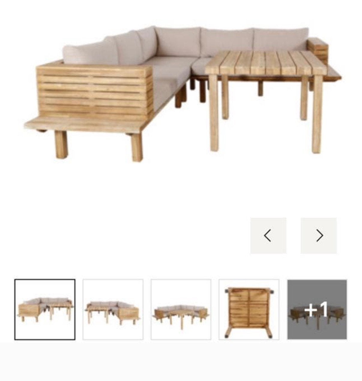 Loungeset hoekbank, Tuin en Terras, Tuinsets en Loungesets, Ophalen, Zo goed als nieuw, Eettafel