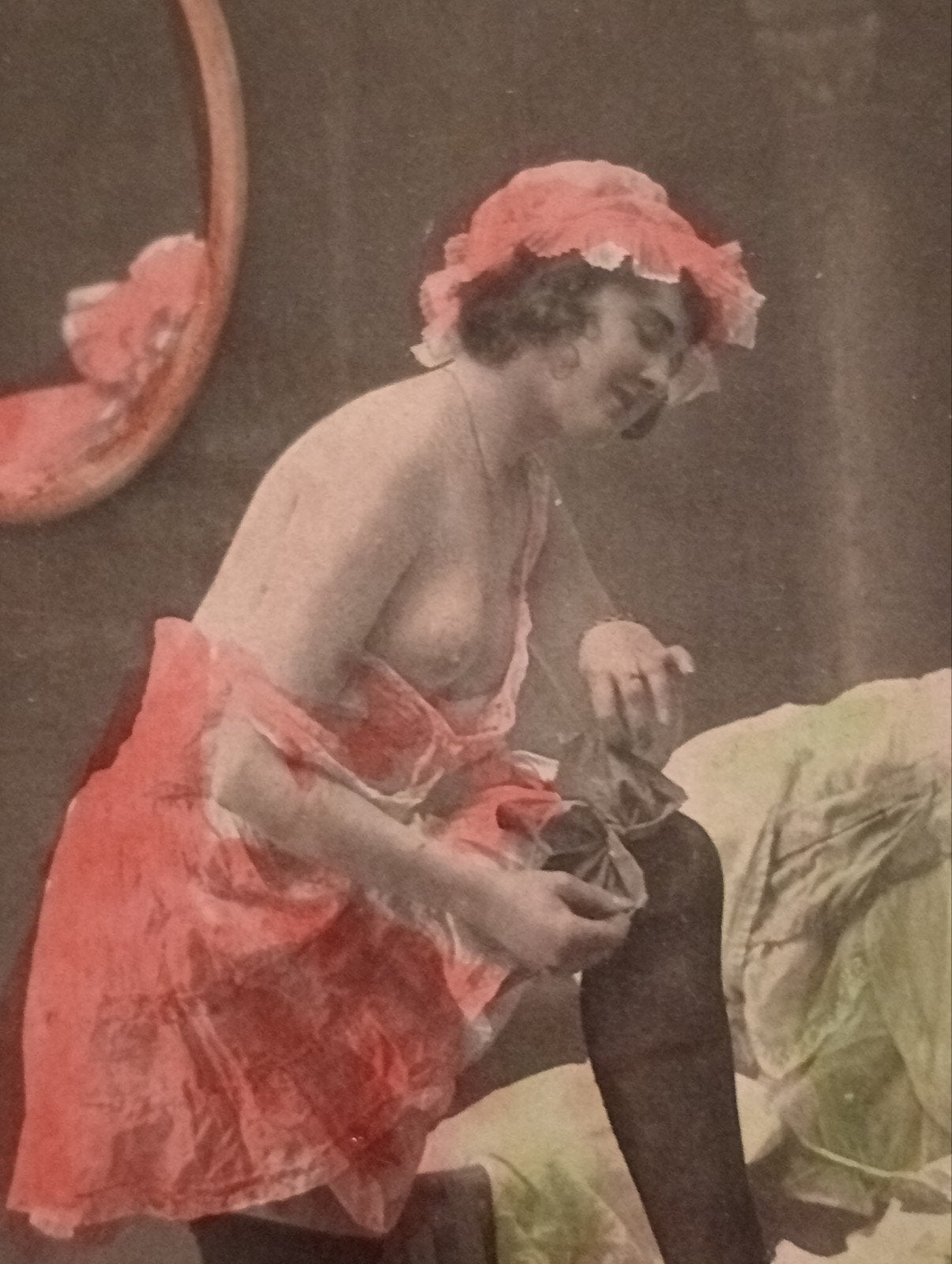 Oude fotokaart erotiek naakt pin-up 9 x 13 cm, Verzamelen, Foto's en Prenten, Ophalen of Verzenden