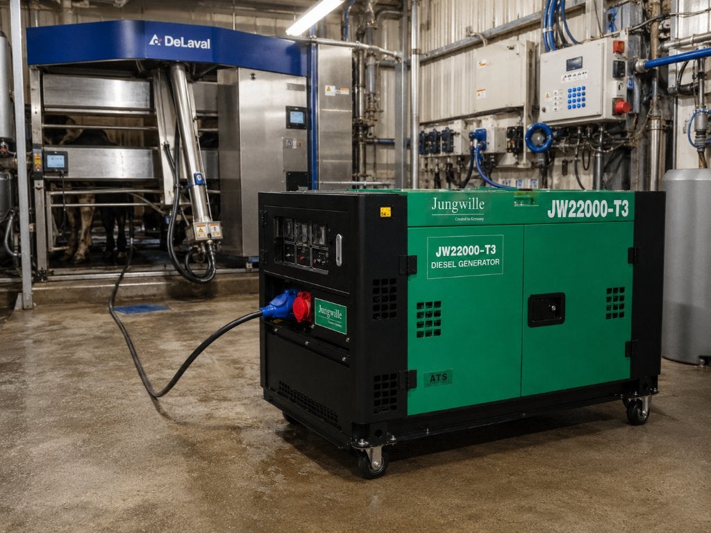 Jungwille JW22000-T3 Dieselgenerator 20,5 kVA, 80% KORTING, Dieselolie, Nieuw, Ophalen of Verzenden, Geluidgedempt