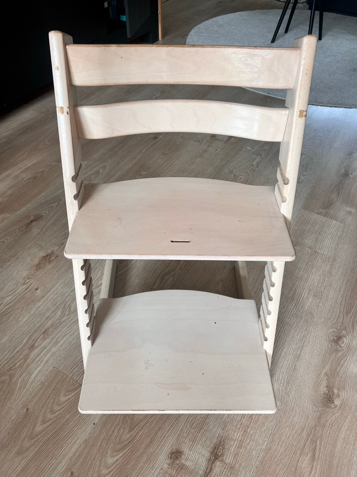 Stokke Triptrap stoel white wash, Ophalen, Gebruikt, Meegroeistoel, Aanschuifbaar